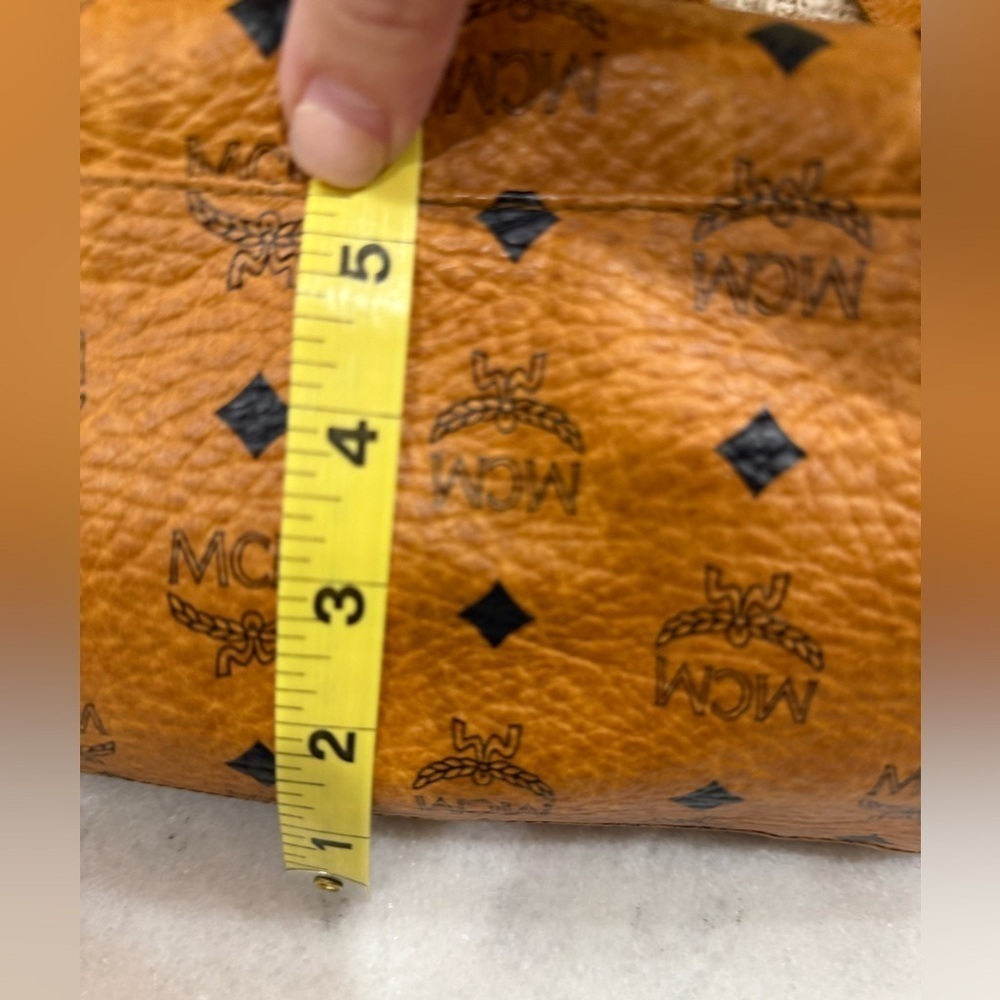 MCM Cognac Monogram Tote - Picture 10 of 11